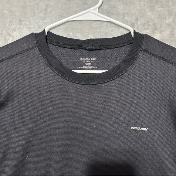 Patagonia Capilene Base Layer Pullover Lightweight Black USA Made Mens L Large - Picture 3 of 8